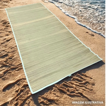 Esteira de Praia em Palha Bel Verde 1,80m X 70cm Passeio Parque e Piquinique