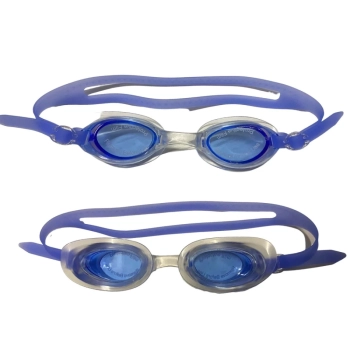 Óculos de Natação em Silicone Lentes Cor Azul com Estojo