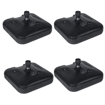 Kit Base Plastica 18 L / 22 Kg 4 Und Guarda-sol Ombrelone Preta Piscina