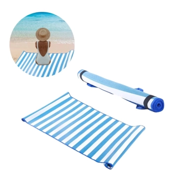 Kit para Praia Azul Guarda Sol 2 M + Duas Esteira com Ala