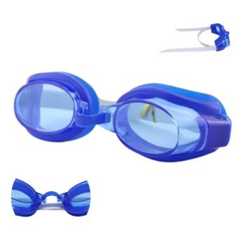 Kit Natação Infantil Óculos de Natação + Touca Peixinho Azul