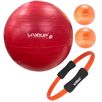 Kit Arco Flexvel Pilates + 2 Overball 25cm + Bola Sua 45cm Yoga Treino Funcional Academia