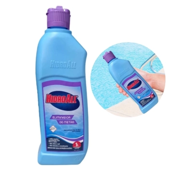 Kit Limpeza Piscina Removedor de Metais + (ph -) + (ph +) + Kit Medidor