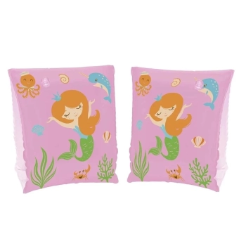 Kit Piscina Infantil 1000 L Inflvel Estampada + Boia de Brao Rosa