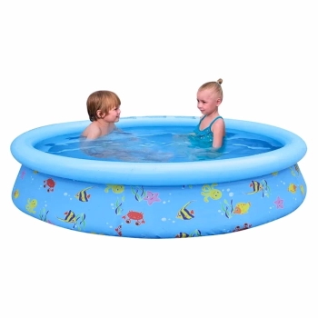 Kit Piscina Infantil 1000 L Inflvel Estampada + Boia de Brao Rosa