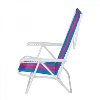 Kit Praia com Guarda Sol 1,60 M Branco + Cooler 19 L + Cadeira Colorida