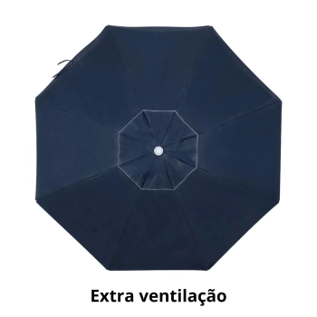 Kit Praia Guarda Sol 1,60 M Bagum + Base Preta 22 Kg + 2 Cadeiras Alumnio
