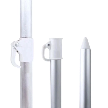 Kit Guarda Sol Praia Laranja 1,60 M + Base Preta 18 L / 22 Kg