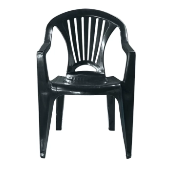 Kit 4 Cadeiras Pretas em Plstico At 156 Kg + Mesa Plstica Quadrada 70 X 70cm