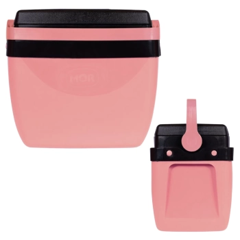 Caixa Termica Rosa Pssego Cooler 12 Litros com Ala Mor para Praia e Camping