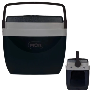 Kit Cooler 12 L Preto com Ala + Cadeira de Praia Aluminio + Guarda Sol 1,60 M