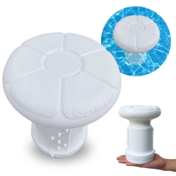 Kit Clorador Flutuante Flor de Ltus + 2 Pastilhas 3 em 1 Hidroall para Piscinas