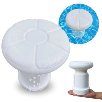 Kit Clorador Flutuante Flor de Ltus + 2 Pastilhas 3 em 1 Hidroall para Piscinas