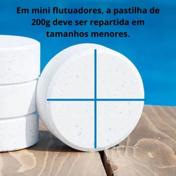 Kit Clorador Flutuante Flor de Ltus + 2 Pastilhas 3 em 1 Hidroall para Piscinas