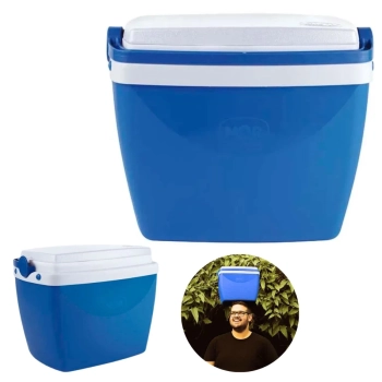 Kit Caixas Trmicas 6 Litros + 18 Litros Azul com Ala Mor para Praia e Camping
