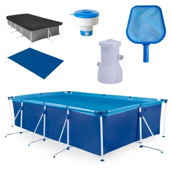 Kit Piscina 6200 Lts + Capa + Forro + Filtro 110v 2.200 L/H + Peneira + Flutuador