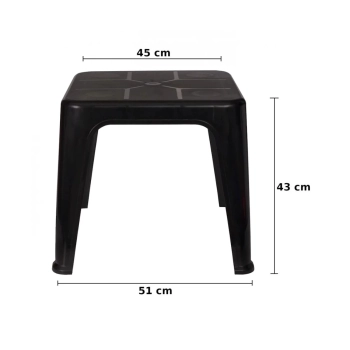 Mesa Plstica de Apoio Multiuso Pequena Preta