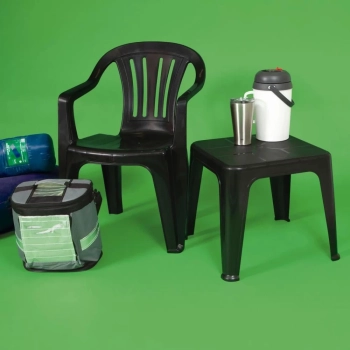 Mesa Plstica de Apoio Multiuso Pequena Preta