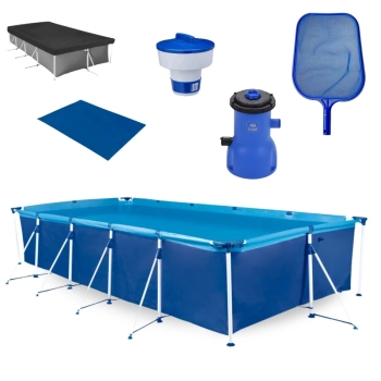 Kit Piscina 7600 Litros Premium + Filtro 3028 L/H 110v Bel + Peneira + Flutuador Kala + Capa, Forro