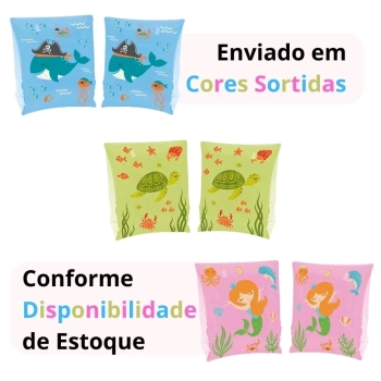 Kit �culos de Nata��o Prote��o Uv/ Antiemba�ante Rosa + Boia de Bra�o Infantil 23cm X 15cm