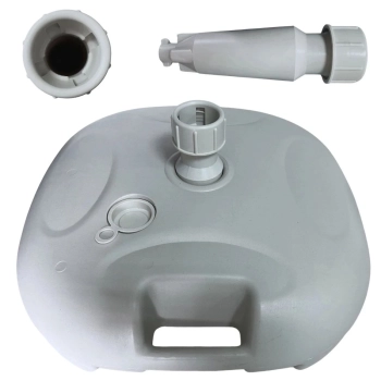 Kit 2 Bases Plsticas para Guarda-sol e Ombrelone de 21 Kg Jardim Piscina Preenchido gua Ou Areia