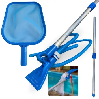 Kit Aspirador Venturi + Haste + Peneira Netuno para Piscinas de Pequeno Porte Spas e Ofuros