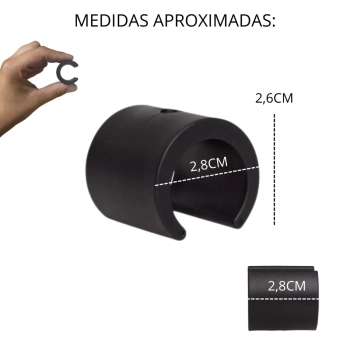 Kit Protetor para Cadeira de Praia Redondo Preto / Protetor de P para Cadeira Evita Riscos