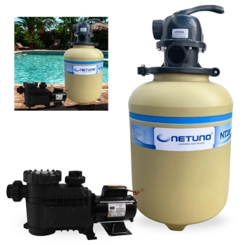 Filtro para Piscina At 40 Mil Lts Nt35 Areia + Motobomba Auto-escorvante Pr Filtro 1/2cv Bivolt 60hz
