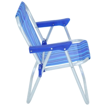 Cadeira de Praia Infantil Bel Dobravel em Aluminio Azul