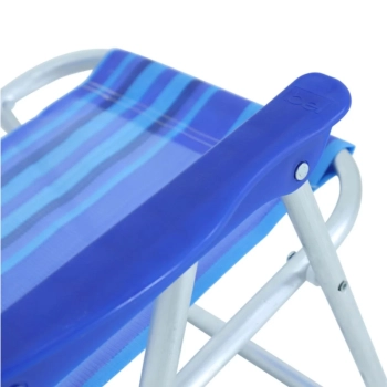 Cadeira de Praia Infantil Bel Dobravel em Aluminio Azul