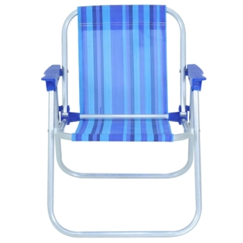 Cadeira de Praia Infantil Bel Dobravel em Aluminio Azul
