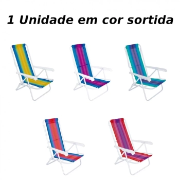 Kit Cadeira de Praia 8 Posies em Ao + Protetor para o P da Cadeira Quadrado Preto Evita Riscos