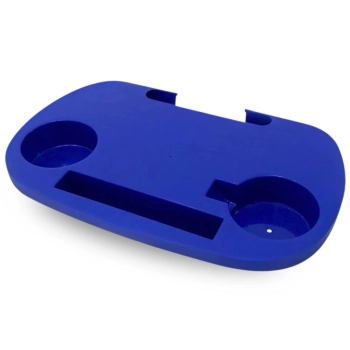 Mesa Porttil Lateral para Cadeira de Praia com Porta Copos Azul Bel