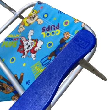 Cadeira de Praia Infantil Patrulha Canina Azul Aluminio Bel