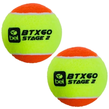 Kit 2 Bolas de Beach Tennis Btx 60 Stage 2 Bolinhas Tenis de Praia Esporte Treino de Areia Bel