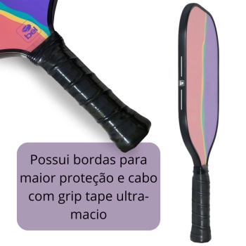 Kit 2 Raquetes para Pickleball em Fibra de Vidro e com Bordas de Proteo Esporte Bel