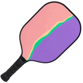 Raquete Pickleball Art Bel Esporte Preta em Fibra de Vidro com Bordas de Proteção
