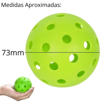 Kit 4 Bolas Pickleball Outdoor 40 Furos Leve Bolinha Esporte Bel Verde