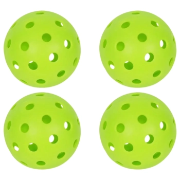 Kit 4 Bolas Pickleball Outdoor 40 Furos Leve Bolinha Esporte Bel Verde