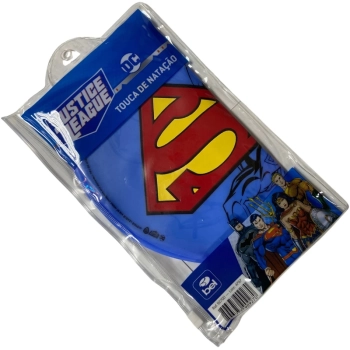Touca de Natao Infantil Silicone Personagem Super-homem Liga da Justia Piscina Natao Praia Bel