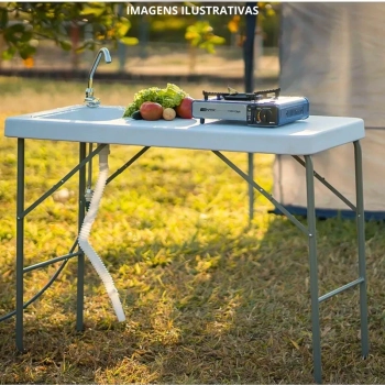 Pia Lavatorio Porttil Motorhome Mesa Dobravel para Camping Sink Nautika Pesca Trailer