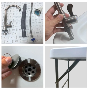 Pia Lavatorio Porttil Motorhome Mesa Dobravel para Camping Sink Nautika Pesca Trailer