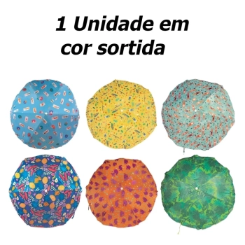 Kit 2 Cadeiras de Praia 4 Posies em Ao + Guarda Sol 1,30m + Saca Areia Colorido