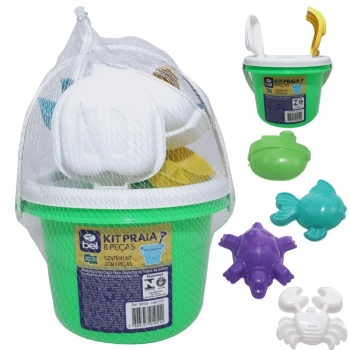 Kit Colete Infantil + Touca de Natao Personagem Batman + Baldinho para Praia Colorido