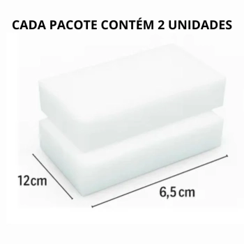 Kit 3 Conjunto (6 Unidades) Esponja Mgica Bucha Limpa Fcil Paredes Tnis Inox