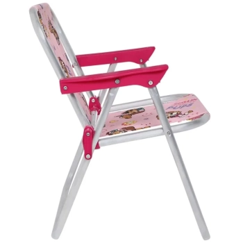 Cadeira de Praia Infantil Patrulha Canina Rosa Aluminio Bel