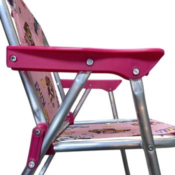 Cadeira de Praia Infantil Patrulha Canina Rosa Aluminio Bel
