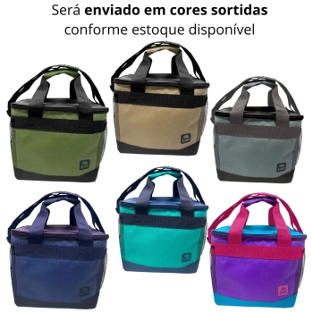 Kit Cadeira de Praia Alta Dobravel em Ao Colorida + Bolsa Termica Aruba 13,5l Parque Pesca