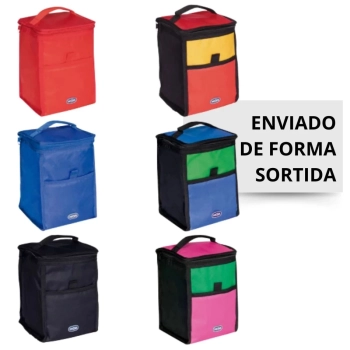 Kit Garrafa Termica 2,5l com Bico Flip Preta Mor + Bolsa Termica 5l Compacta Camping Pesca e Passeios
