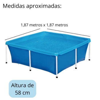 Piscina Mor 2000 Litros Standard em Ao com Capa e Forro
